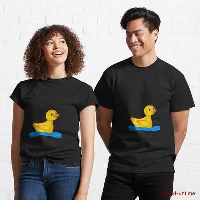 Plastic Duck Black Classic T-Shirt (Front printed) image