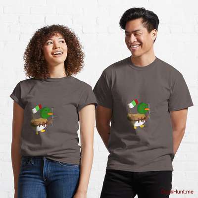 Kamikaze Duck Dark Grey Classic T-Shirt (Front printed) image
