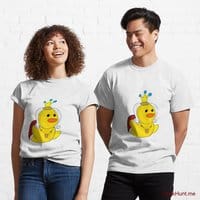 Royal Duck White Classic T-Shirt (Front printed)