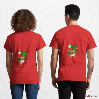 Kamikaze Duck Red Classic T-Shirt (Back printed) image