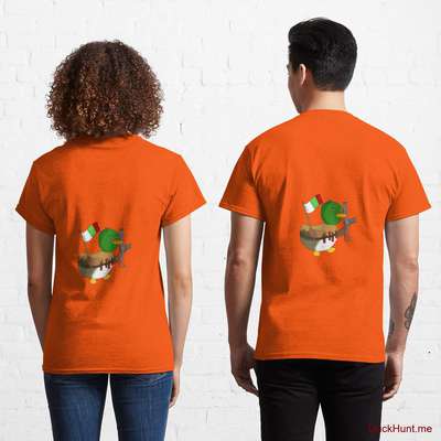 Kamikaze Duck Orange Classic T-Shirt (Back printed) image