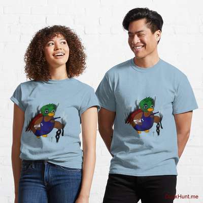 Dead Boss Duck (smoky) Light Blue Classic T-Shirt (Front printed) image