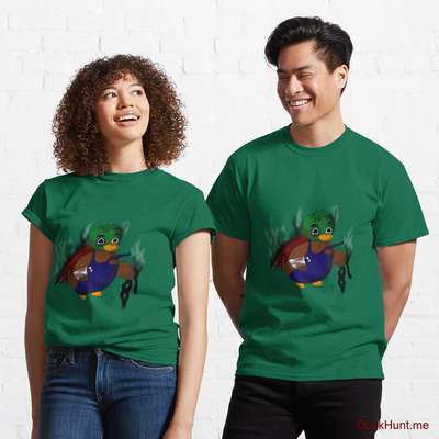 Dead Boss Duck (smoky) Green Classic T-Shirt (Front printed) image