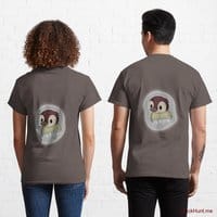 Ghost Duck (foggy) Dark Grey Classic T-Shirt (Back printed)