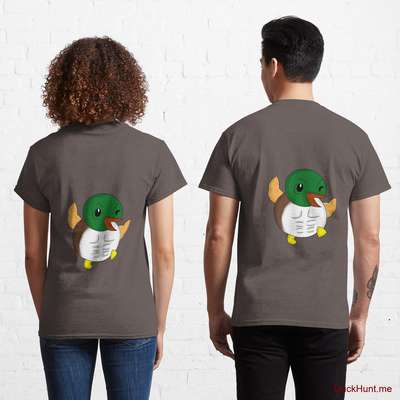 Super duck Dark Grey Classic T-Shirt (Back printed) image