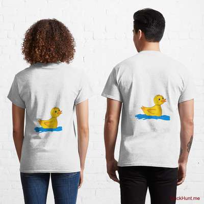 Plastic Duck White Classic T-Shirt (Back printed) image