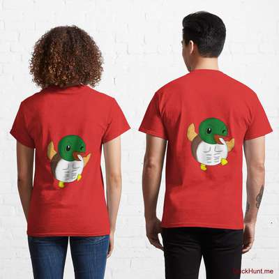 Super duck Red Classic T-Shirt (Back printed) image