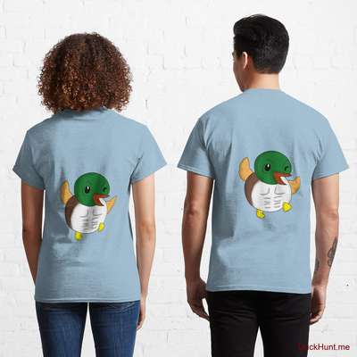 Super duck Light Blue Classic T-Shirt (Back printed) image