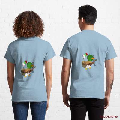 Kamikaze Duck Light Blue Classic T-Shirt (Back printed) image