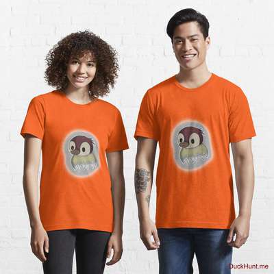 Ghost Duck (foggy) Orange Essential T-Shirt (Front printed) image