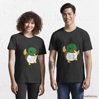 Super duck Black Essential T-Shirt (Front printed)