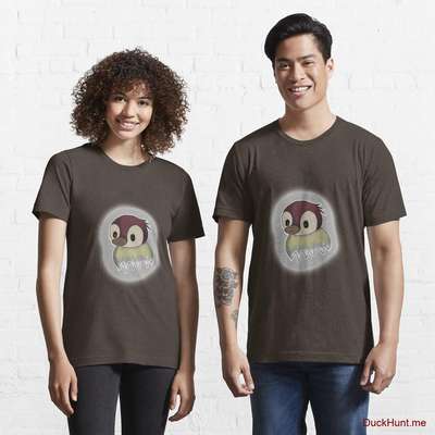 Ghost Duck (foggy) Brown Essential T-Shirt (Front printed) image