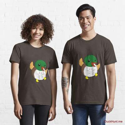 Super duck Brown Essential T-Shirt (Front printed) image