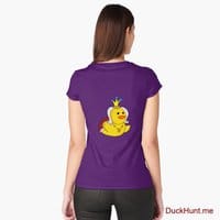 Royal Duck Purple Fitted Scoop T-Shirt (Back printed)