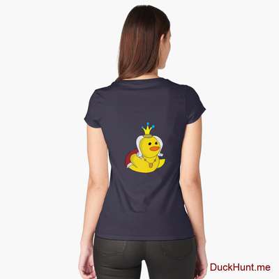 Royal Duck Navy Fitted Scoop T-Shirt (Back printed) image