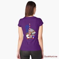 Armored Duck Purple Fitted Scoop T-Shirt (Back printed)
