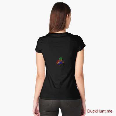 Dead DuckHunt Boss (smokeless) Black Fitted Scoop T-Shirt (Back printed) image