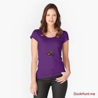 Dead DuckHunt Boss (smokeless) Purple Fitted Scoop T-Shirt (Front printed)
