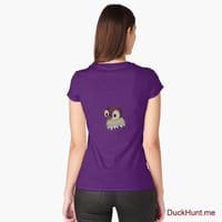 Ghost Duck (fogless) Purple Fitted Scoop T-Shirt (Back printed)