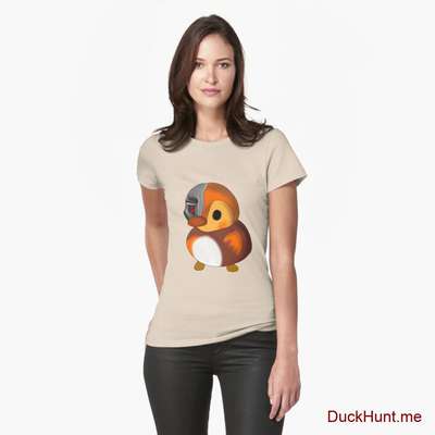 Mechanical Duck Creme Fitted T-Shirt (Front printed) image