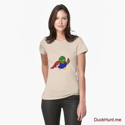 Alive Boss Duck Creme Fitted T-Shirt (Front printed) image
