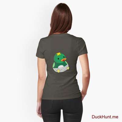 Baby duck Army Fitted T-Shirt (Back printed) image