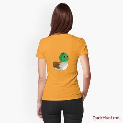 Normal Duck Gold Fitted T-Shirt (Back printed) image