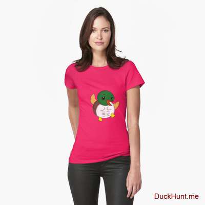 Super duck Berry Fitted T-Shirt (Front printed) image
