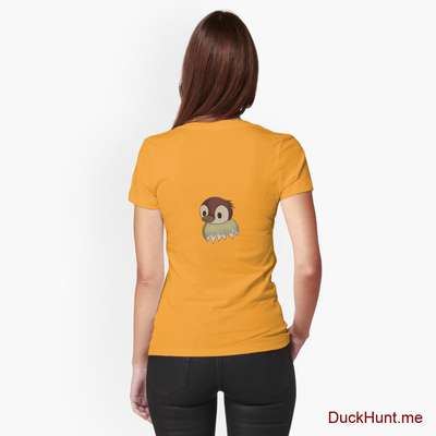 Ghost Duck (fogless) Gold Fitted T-Shirt (Back printed) image