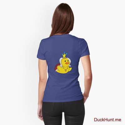 Royal Duck Blue Fitted T-Shirt (Back printed) image