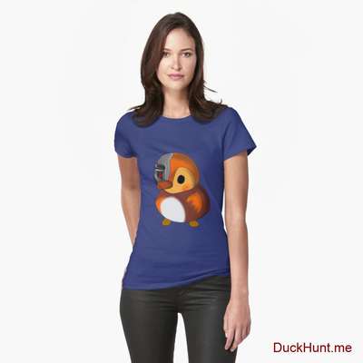 Mechanical Duck Blue Fitted T-Shirt (Front printed) image