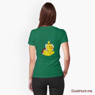 Royal Duck Green Fitted T-Shirt (Back printed) image
