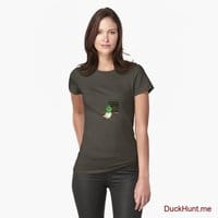 Prof Duck Army Fitted T-Shirt (Front printed)