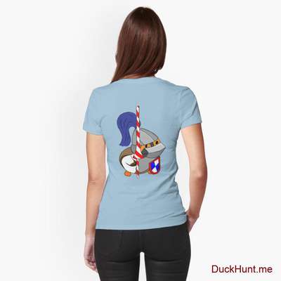Armored Duck Light Blue Fitted T-Shirt (Back printed) image