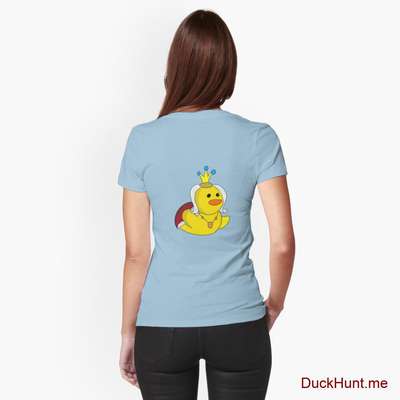 Royal Duck Light Blue Fitted T-Shirt (Back printed) image