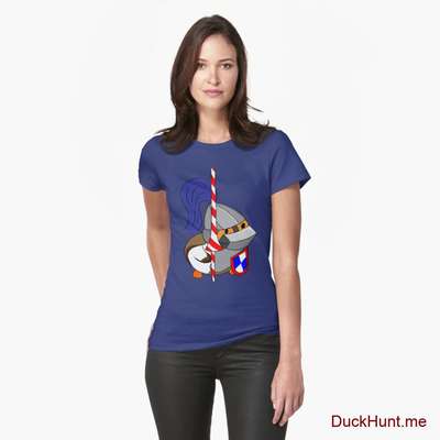 Armored Duck Blue Fitted T-Shirt (Front printed) image