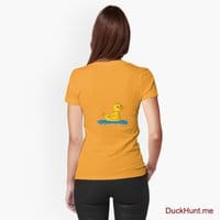 Plastic Duck Gold Fitted T-Shirt (Back printed)