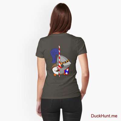 Armored Duck Army Fitted T-Shirt (Back printed) image