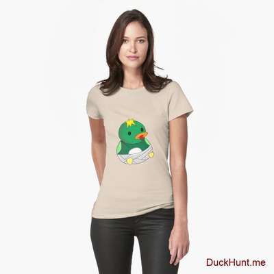 Baby duck Creme Fitted T-Shirt (Front printed) image
