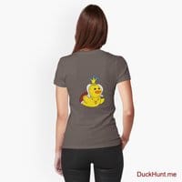 Royal Duck Dark Grey Fitted T-Shirt (Back printed)