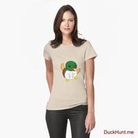 Super duck Creme Fitted T-Shirt (Front printed)