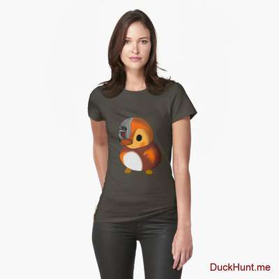 Mechanical Duck Army Fitted T-Shirt (Front printed) image