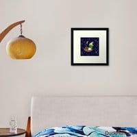 Night Duck Framed Art Print