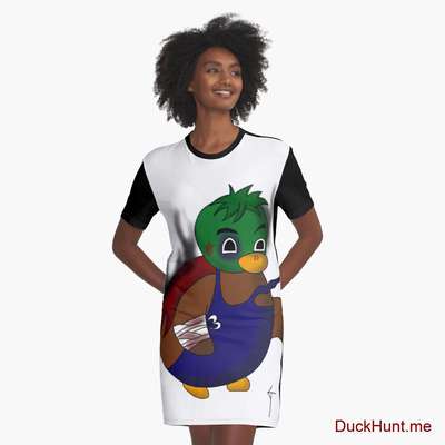 Dead Boss Duck (smoky) Graphic T-Shirt Dress image