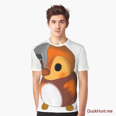 Mechanical Duck White Graphic T-Shirt image
