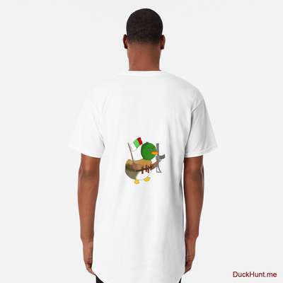 Kamikaze Duck White Long T-Shirt (Back printed) image
