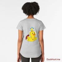 Royal Duck Heather Grey Premium Scoop T-Shirt (Back printed)
