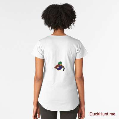 Dead DuckHunt Boss (smokeless) White Premium Scoop T-Shirt (Back printed) image
