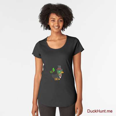 Golden Duck Black Premium Scoop T-Shirt (Front printed) image