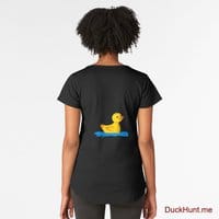 Plastic Duck Black Premium Scoop T-Shirt (Back printed)